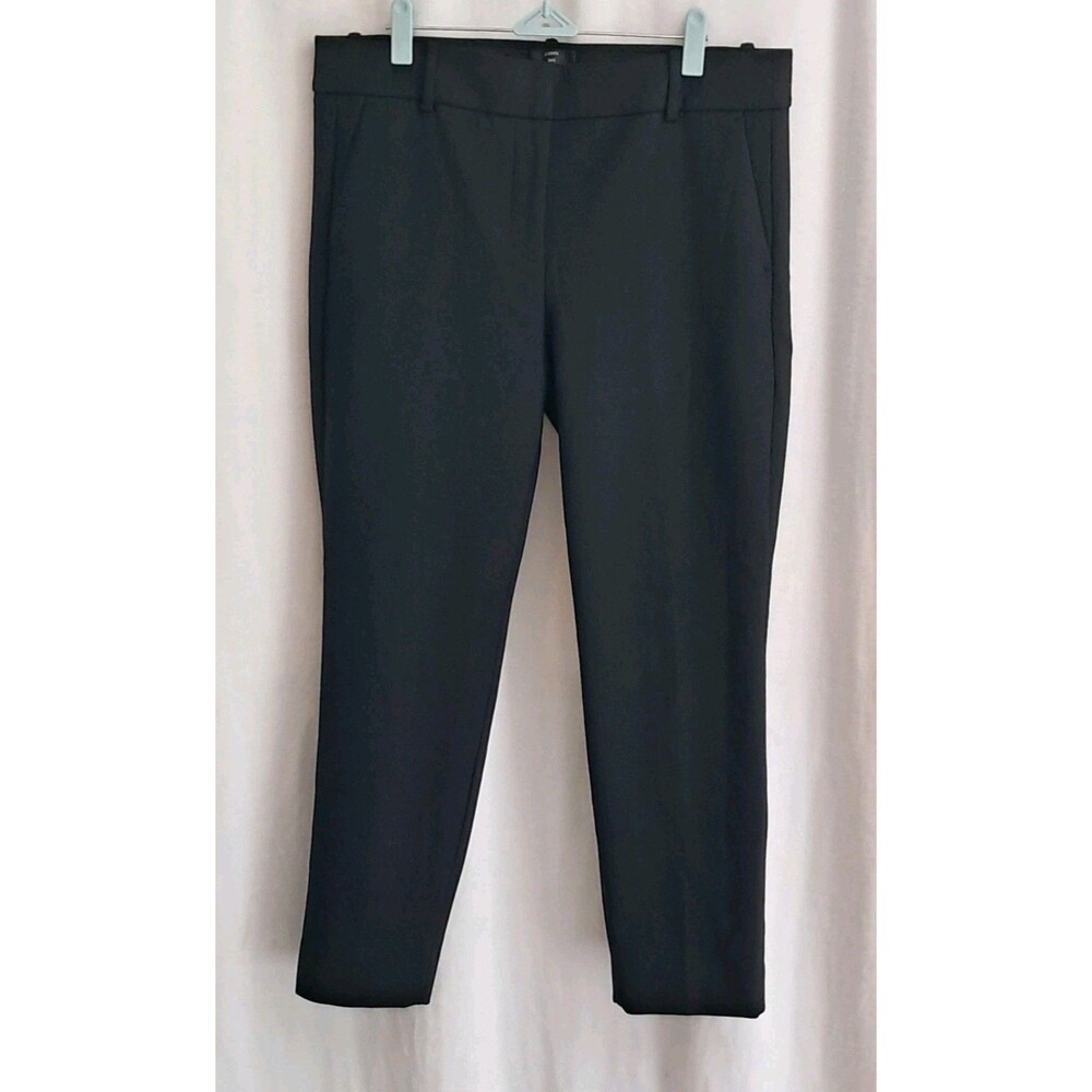 J.Crew Cameron Tailored Trouser Pants 365 Stretch Black Washable Career Size 12